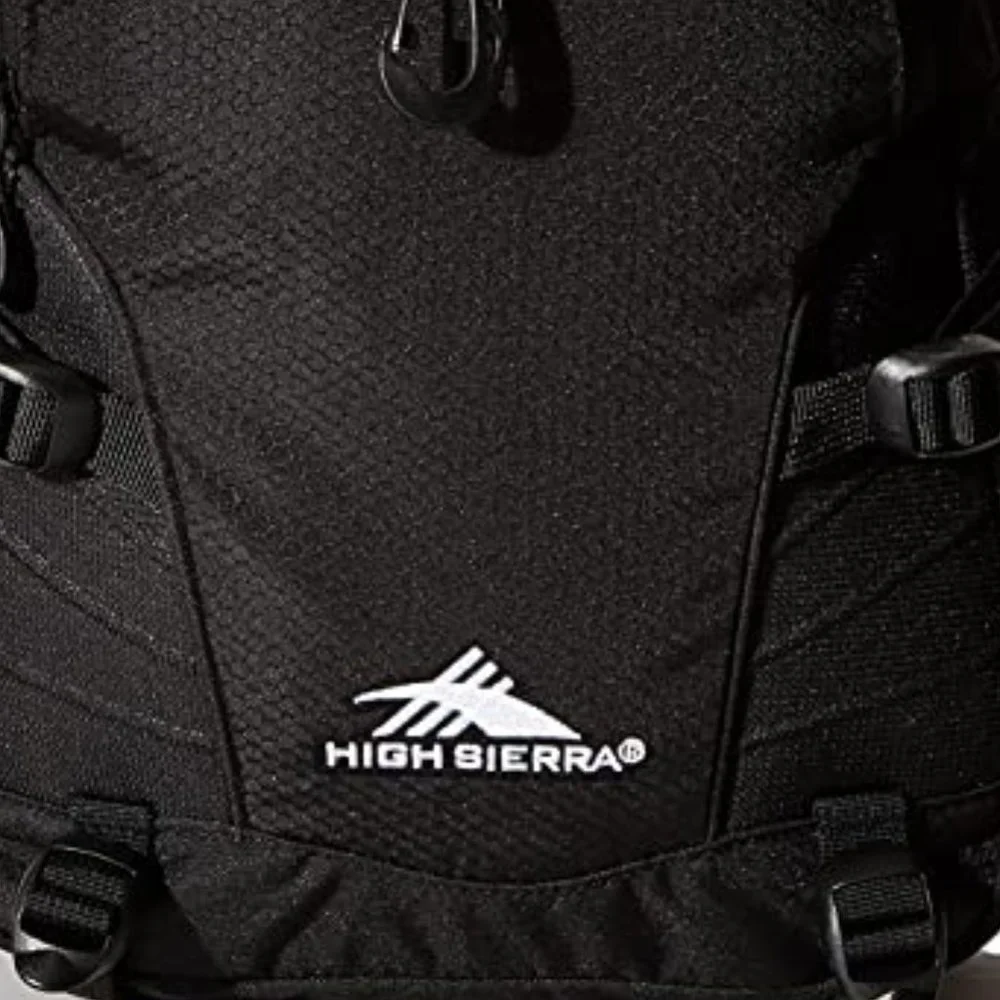 NWT High Sierra Backpack Waterproof Commute Hike Business Travel Black MINT
